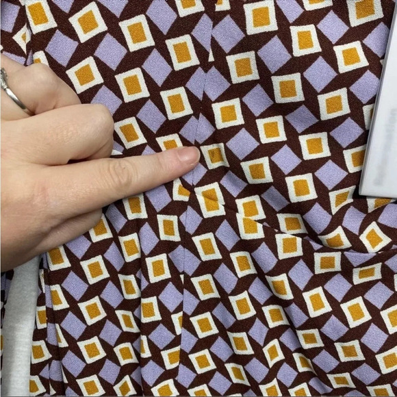 NWT Reformation Hilda Plaza Dress MIDI Square Neck Purple 8 Petite Wrap Slit - Picture 4 of 9